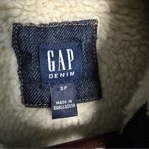GAP Denim Jacket Sherpa Western stich size Small - Picture 8 of 13
